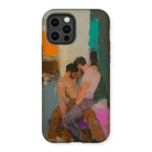 Bounty - Passionate Gay Couple Modern Art Iphone Case, 12 Pro / Matte, Phone Case Abstract Painting