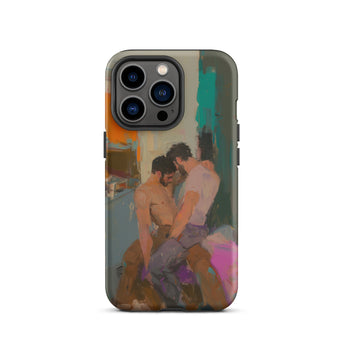 Bounty - Passionate Gay Couple Modern Art Iphone Case, 13 Pro / Matte, Iphone Case Abstract Painting Two Men