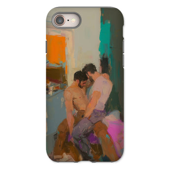 Bounty - Passionate Gay Couple Modern Art Iphone Case, 8 / Matte, Phone Case Intimate Painting