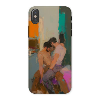 Bounty - Passionate Gay Couple Modern Art Iphone Case, x / Matte, Phone Case Abstract Painting Two Men