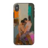 Bounty - Passionate Gay Couple Modern Art Iphone Case, Xs / Matte, Phone Case Intimate Painting