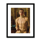 The Boxer Konstantin Andreevic Somov Art Print, Classical Oil Painting Nude Male Figure Contemplative Pose