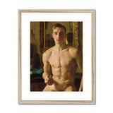 The Boxer - Konstantin Andreevic Somov Art Print, Classical Oil Painting Nude Male Figure Warm Lighting
