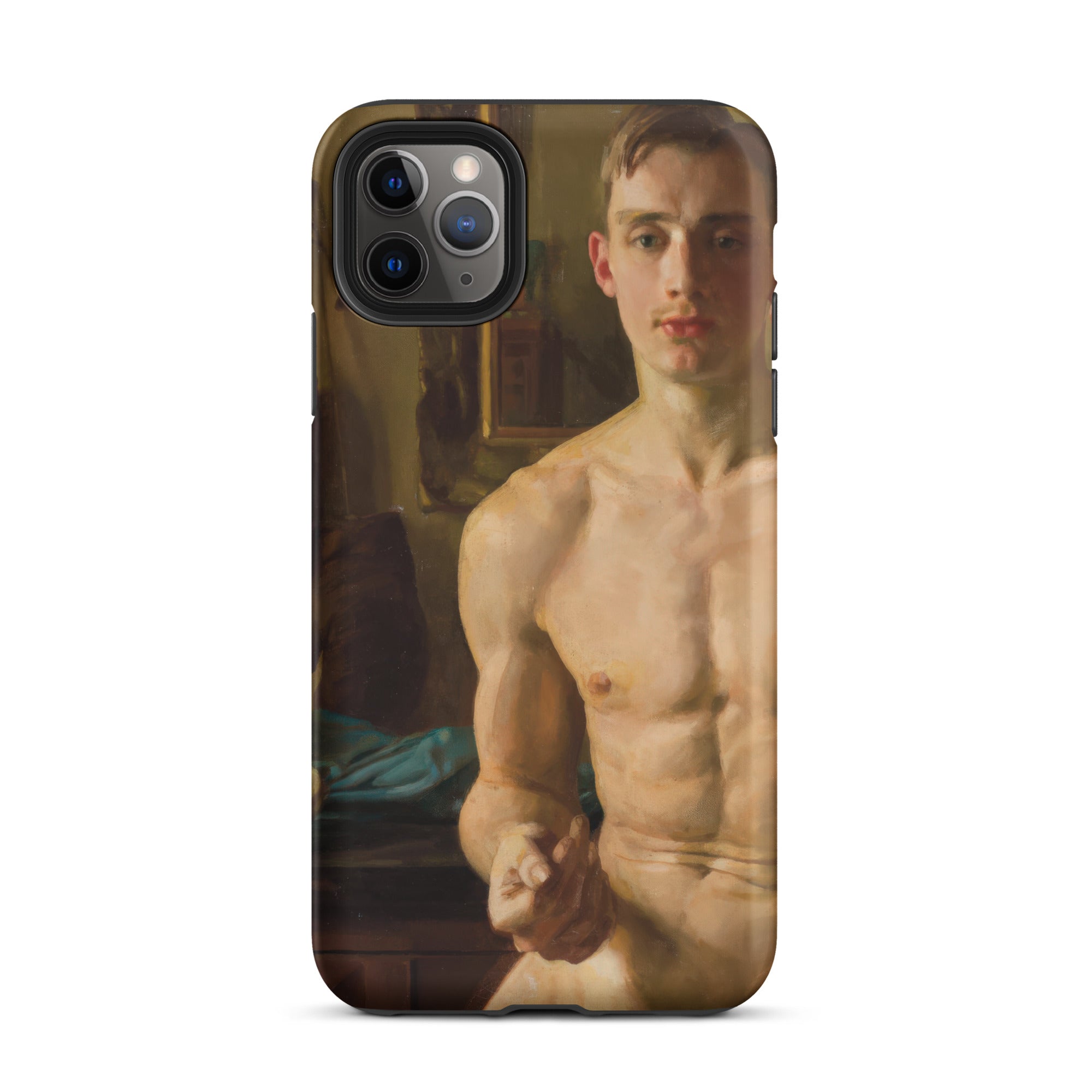 The Boxer Konstantin Andreevic Somov Iphone Case, 11 Pro Max / Matte, Phone Case Nude Male Painting