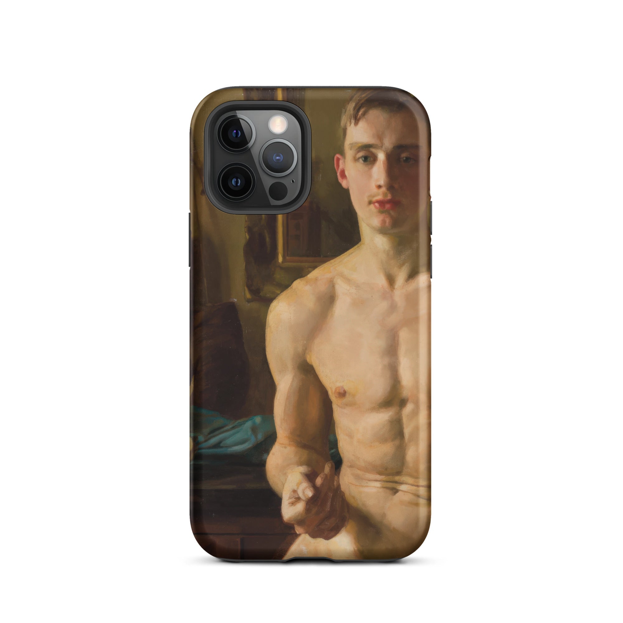 The Boxer Konstantin Andreevic Somov Iphone Case, 12 Pro / Matte, Phone Case Nude Male Painting