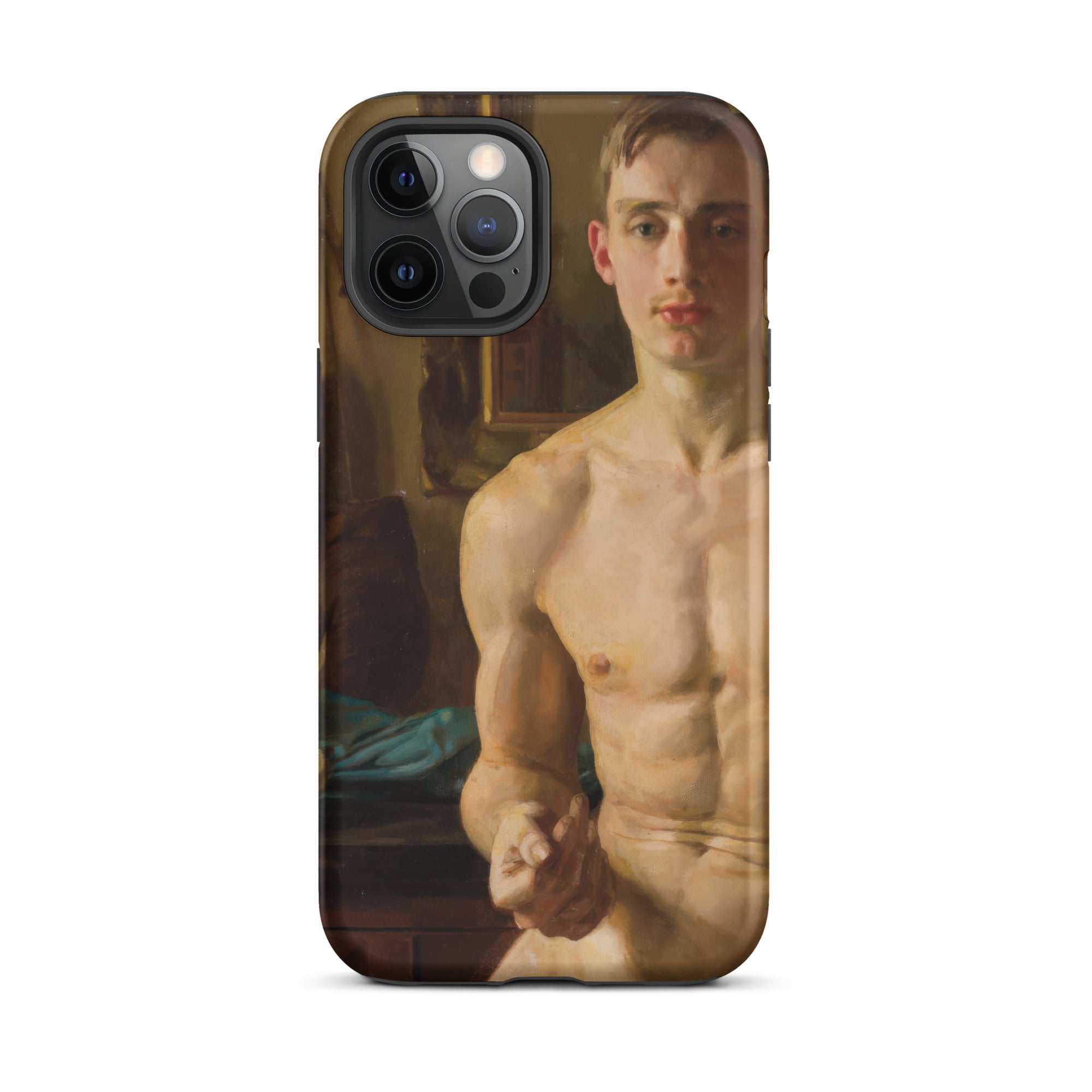 The Boxer Konstantin Andreevic Somov Iphone Case, 12 Pro Max / Matte, Phone Case Nude Male Painting