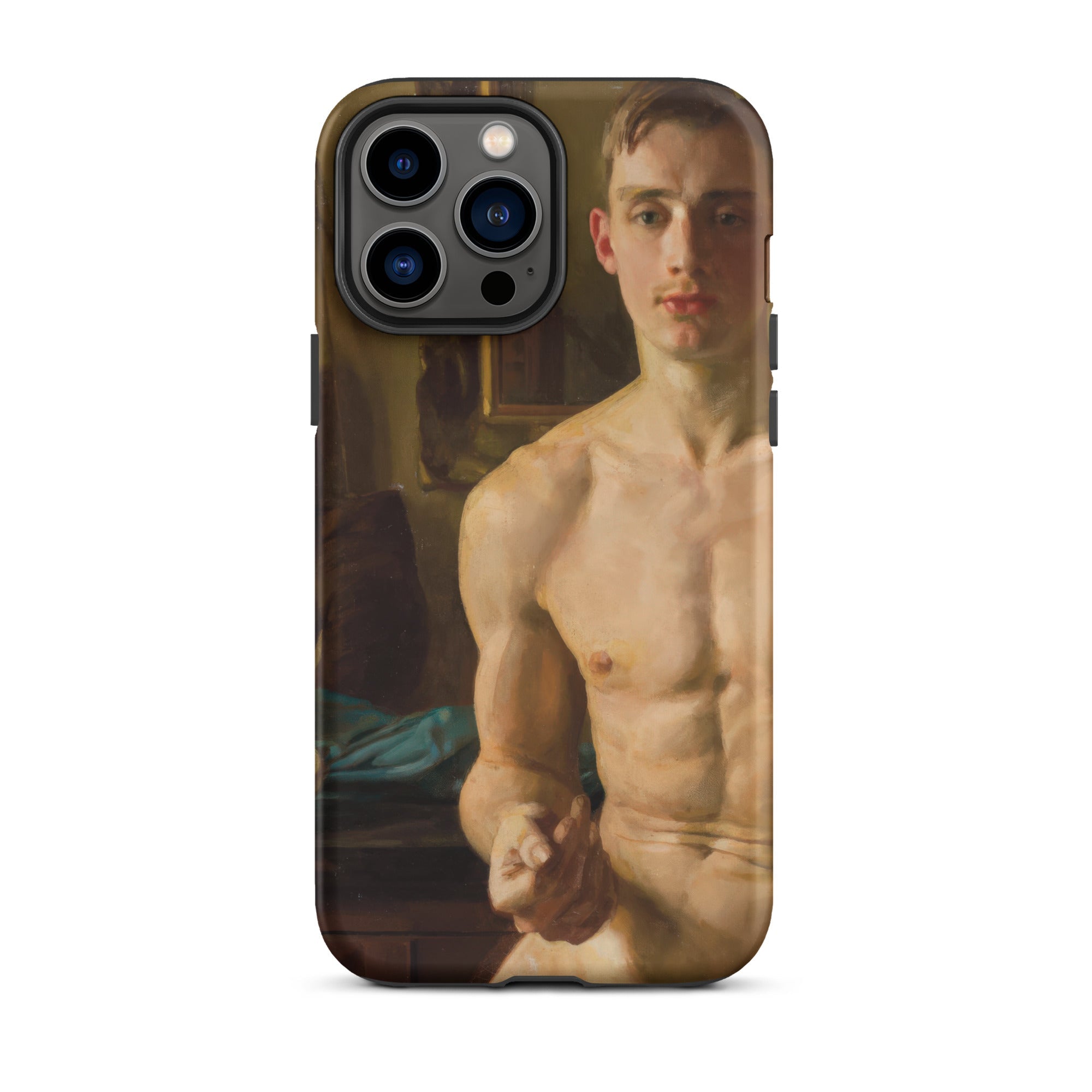 The Boxer Konstantin Andreevic Somov Iphone Case, 13 Pro Max / Matte, Phone Case Nude Male Painting