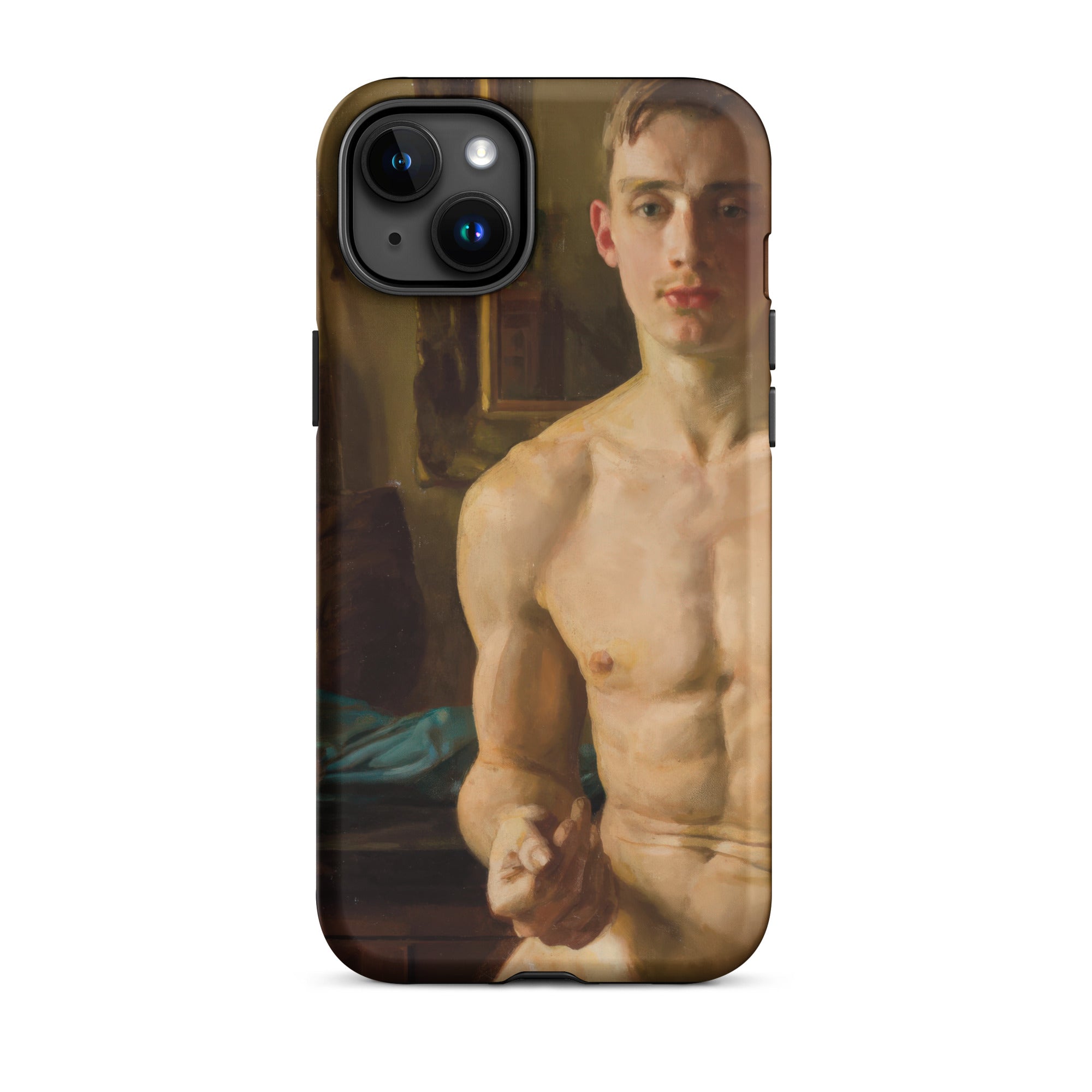 The Boxer Konstantin Andreevic Somov Iphone Case, 15 Plus / Matte, Phone Case Nude Male Painting