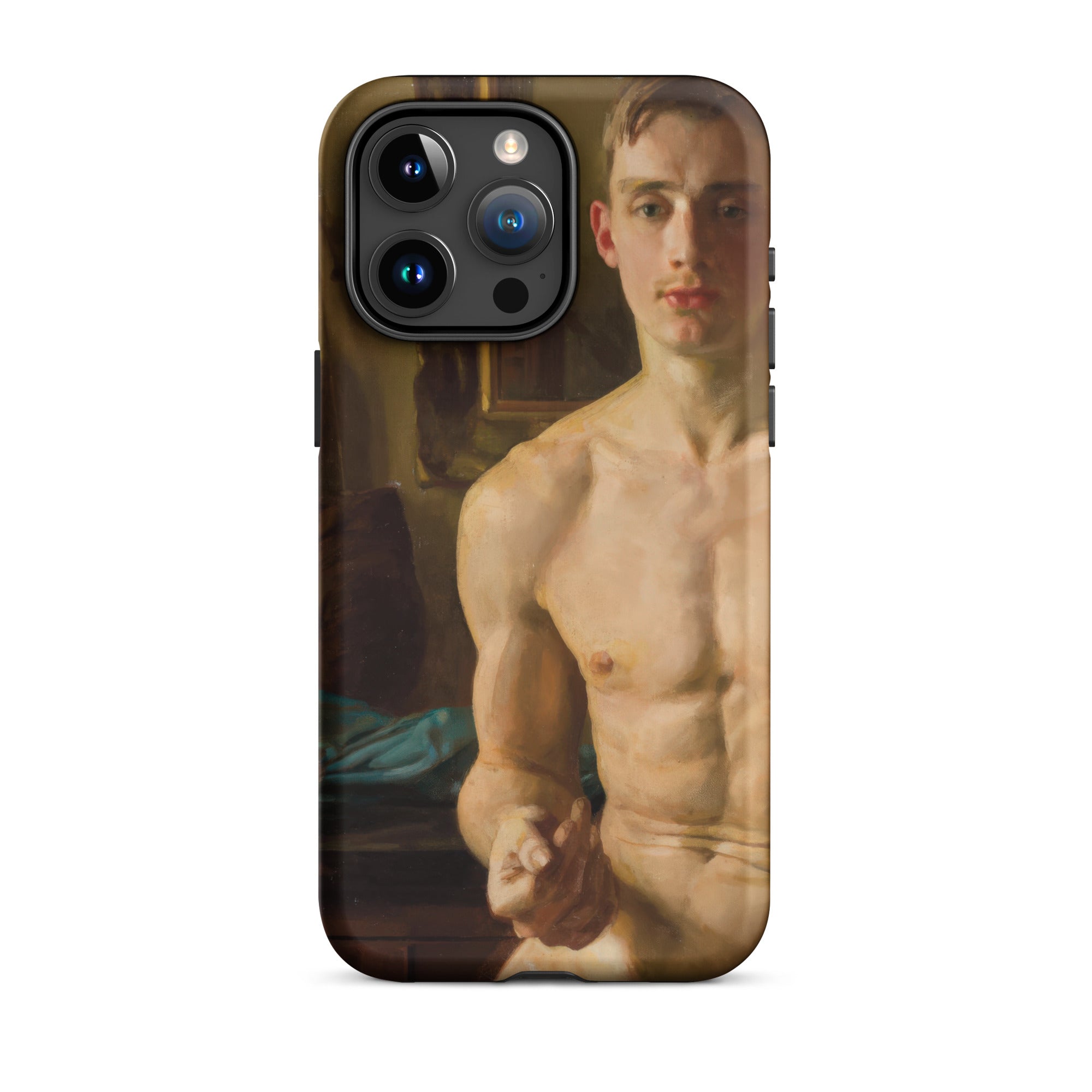 The Boxer Konstantin Andreevic Somov Iphone Case, 15 Pro Max / Matte, Phone Case Nude Male Painting