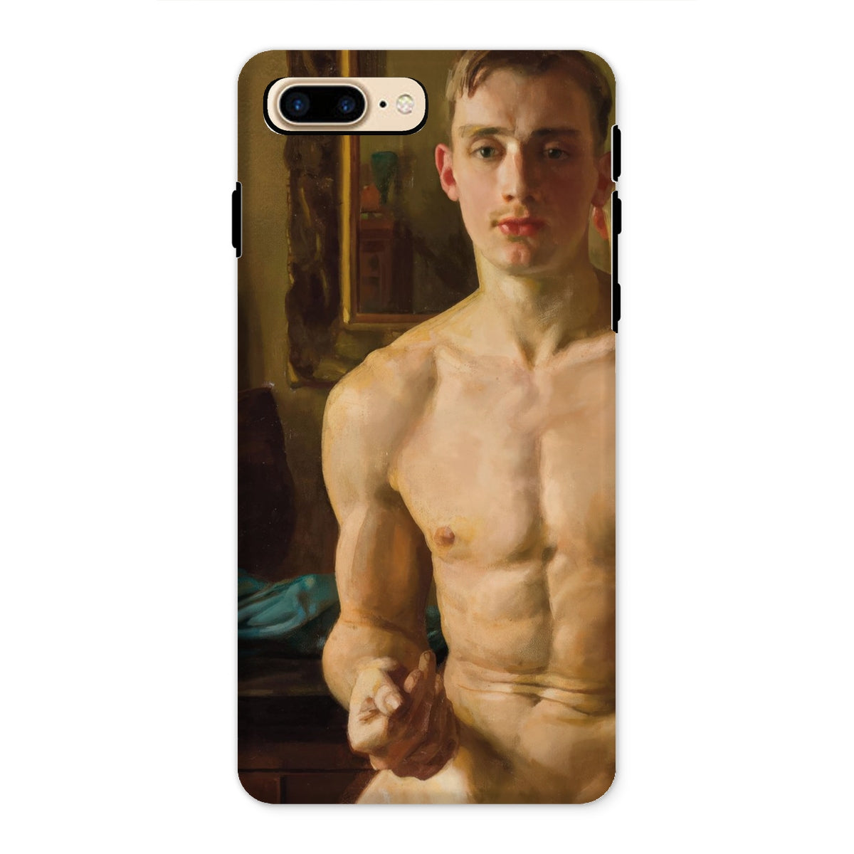 The Boxer Konstantin Andreevic Somov Iphone Case, 8 Plus / Matte, Phone Case Classical Style Painted Portrait Shirtless Male Figure