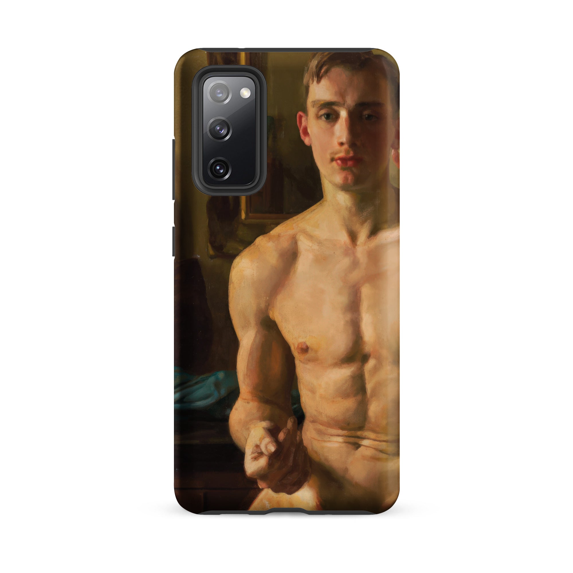 The Boxer Konstantin Andreevic Somov Samsung Case, Galaxy S20 Fe / Matte, Smartphone Case Classical Painting Shirtless Man