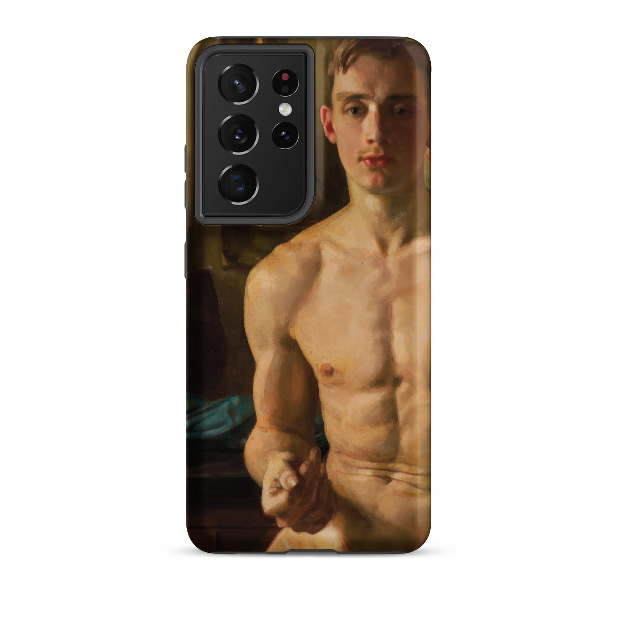 The Boxer Konstantin Andreevic Somov Samsung Case, Galaxy S21 Ultra / Matte, Phone Case Painted Shirtless Man