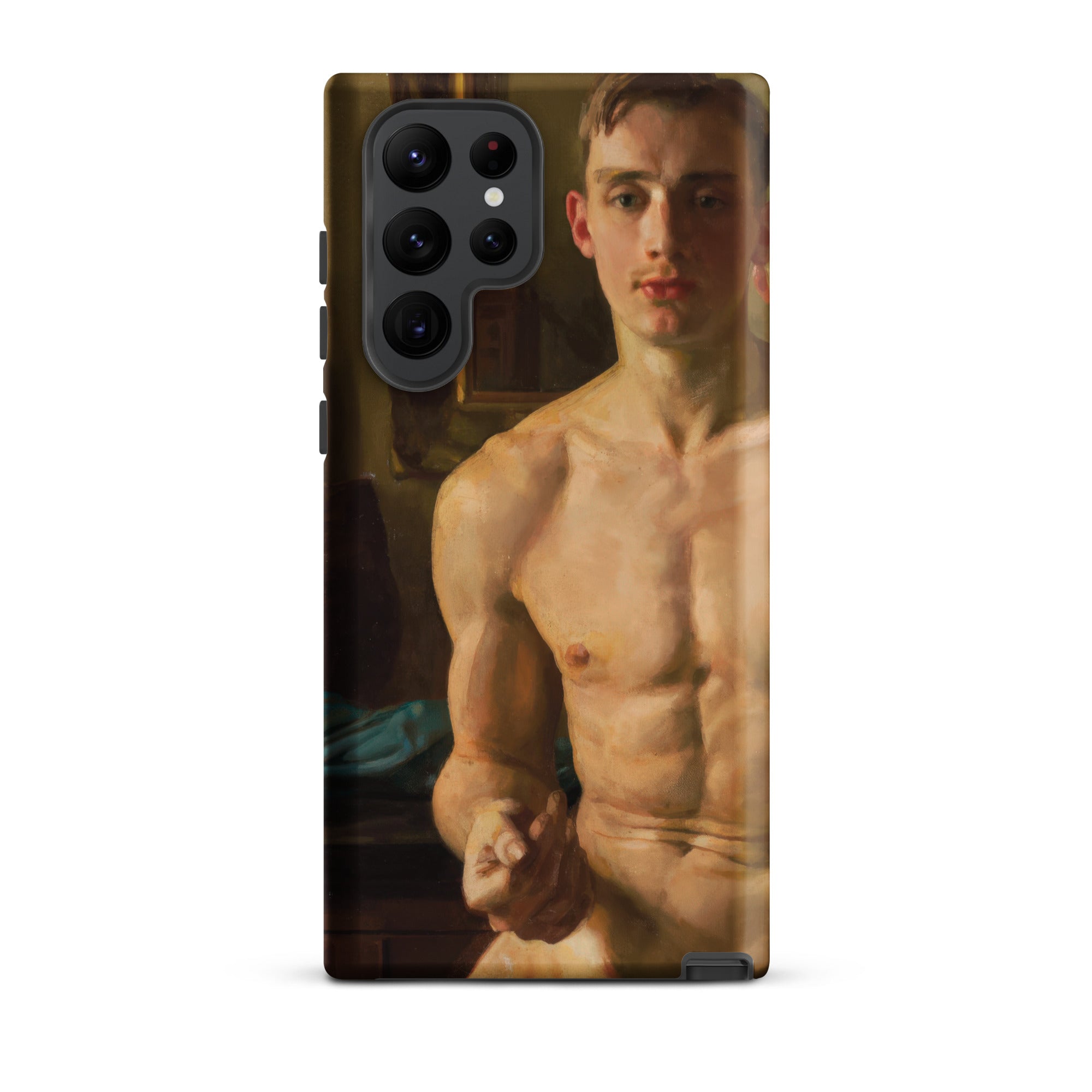 The Boxer Konstantin Andreevic Somov Samsung Case, Galaxy S22 Ultra / Matte, Phone Case Painted Portrait Shirtless Man