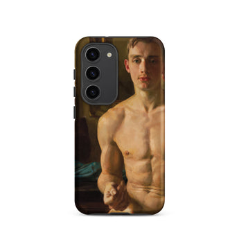 The Boxer - Konstantin Andreevic Somov Samsung Case, Galaxy S23 / Matte, Smartphone Case Painted Portrait Shirtless Young Man