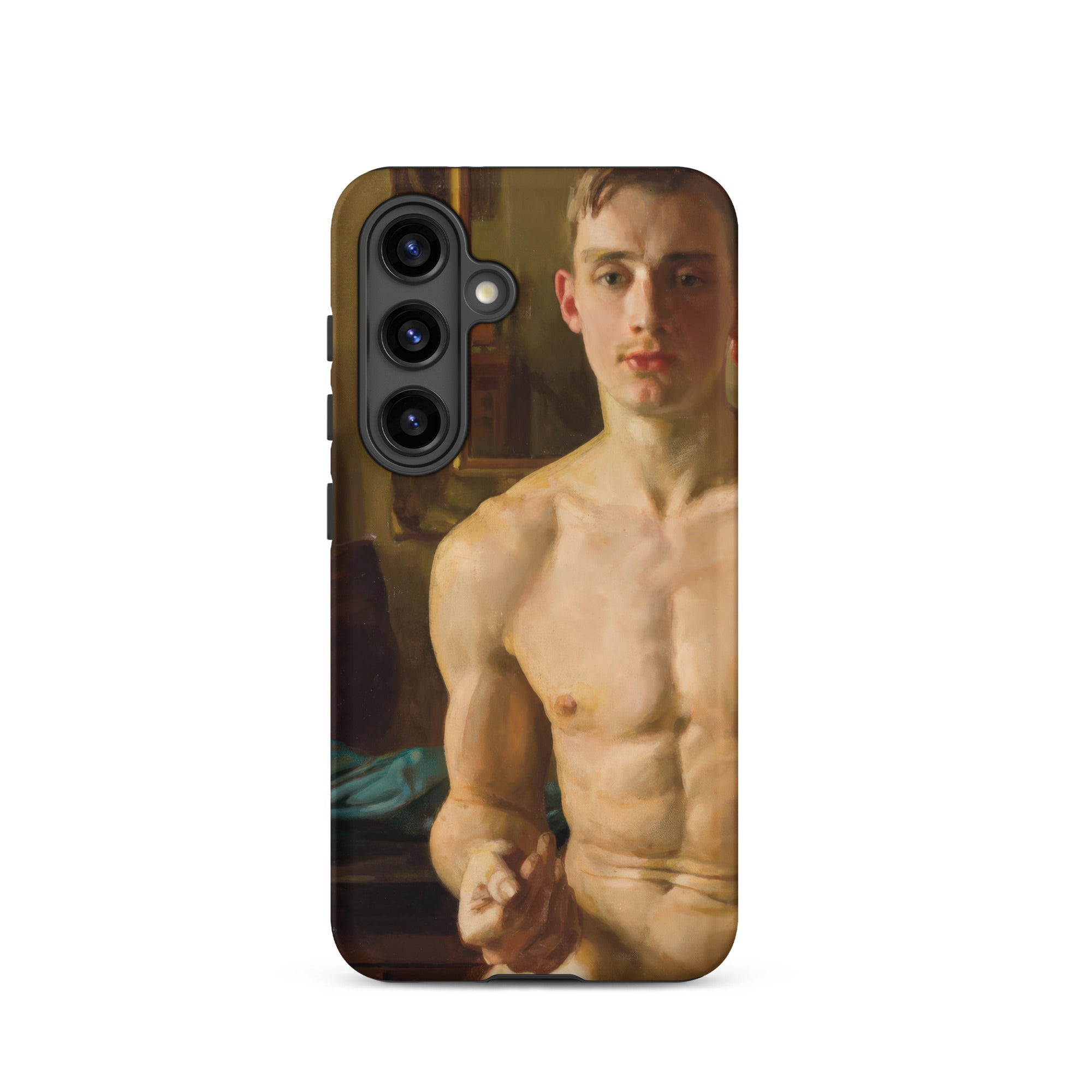 The Boxer Konstantin Andreevic Somov Samsung Case, Galaxy S24 / Matte, Smartphone Case Classical Painting Shirtless Man