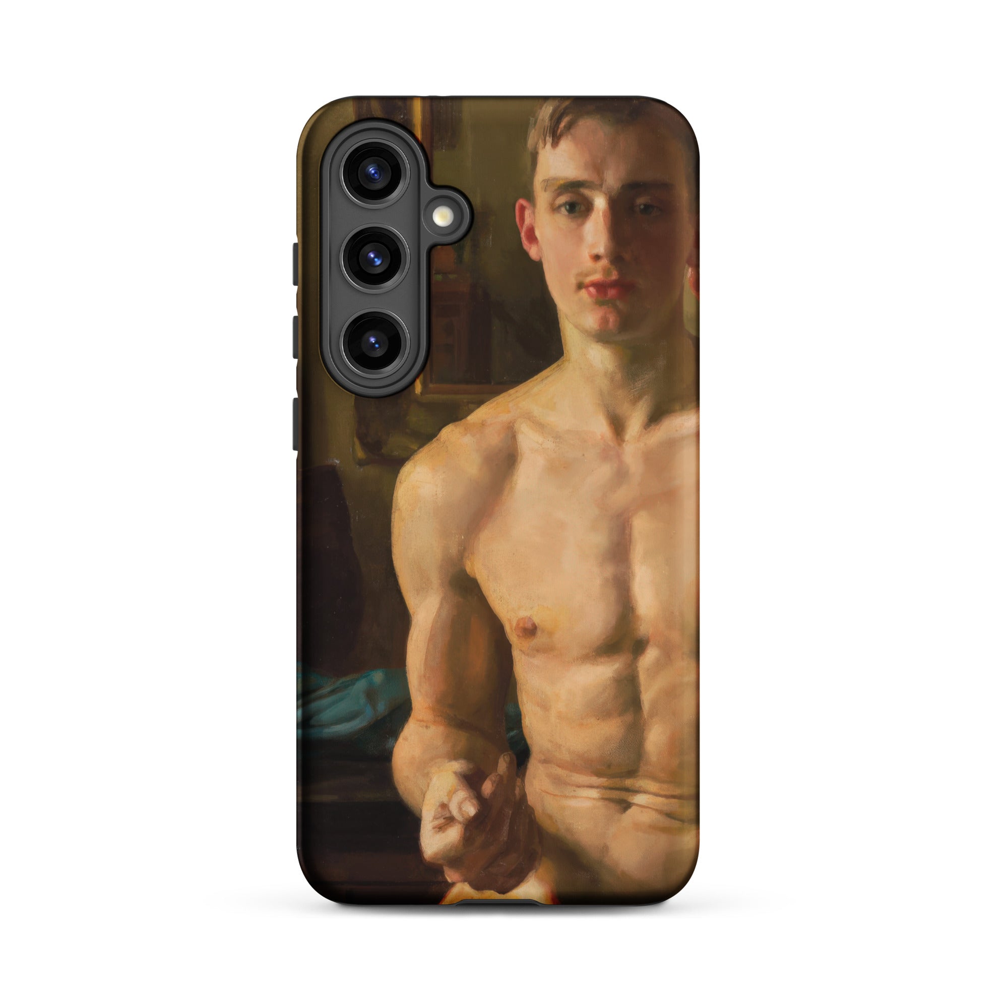 The Boxer Konstantin Andreevic Somov Samsung Case, Galaxy S24 Plus / Matte, Smartphone Case Shirtless Man