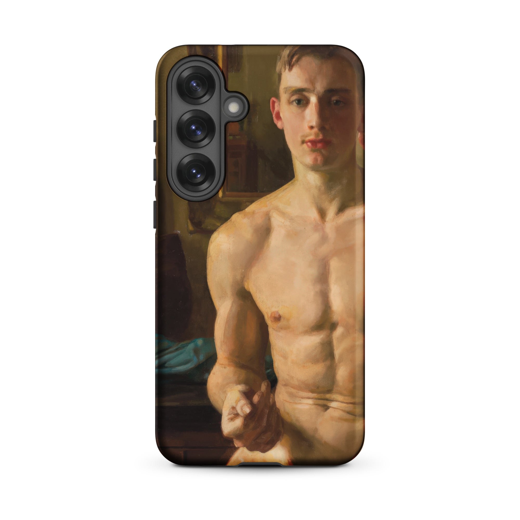 The Boxer Konstantin Andreevic Somov Samsung Case, Galaxy S25 Plus / Matte, Smartphone Case Classical Painting Shirtless Male