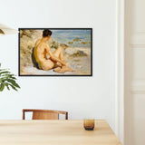 Boy on a Beach - Henry Scott Tuke Art Print / Canvas Framed Painting Nude Male Figure Rocky Beach Rendered Scott Tuke Cornish Art, Body’s