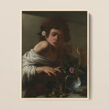 Boy Bitten by a Lizard - Caravaggio Art Print / Canvas, 12x16’’ / 31x41cm / Natural Frame, Posters Prints & Visual Artwork, Toby Leon