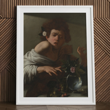 Boy Bitten by a Lizard - Caravaggio Art Print / Canvas, 24x32’’ / 61x81cm / White Frame / Matboard, Posters Prints & Visual Artwork, Toby