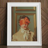 Boy Next Door - 18th Century Gay Erotica Art Print, 12x16’’ / 31x41cm / White Frame / 2’’ Matboard, White-framed Portrait Blindfolded