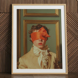 boy with blindfold, framed