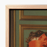Light Wood-framed Canvas Print Classical Painting Green Golden Gay Erotica Art, Silence, a Figure Poised, 18th Century
