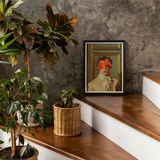 Boy Next Door - 18th Century Gay Erotica Art Print, Framed Portrait Person Red Blindfold