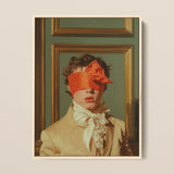 Boy Next Door - 18th-century Gay Erotica Framed Canvas, 12x16’’ / 31x41cm / Natural Floating Frame, Framed Portrait Person Red Blindfold