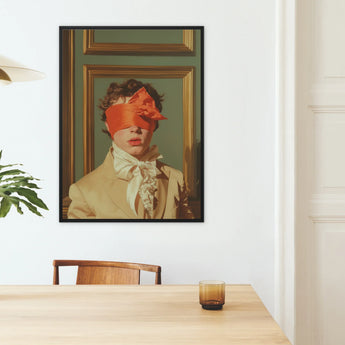 Boy Next Door - 18th-century Gay Erotica Framed Canvas, Framed Portrait Blindfolded Man