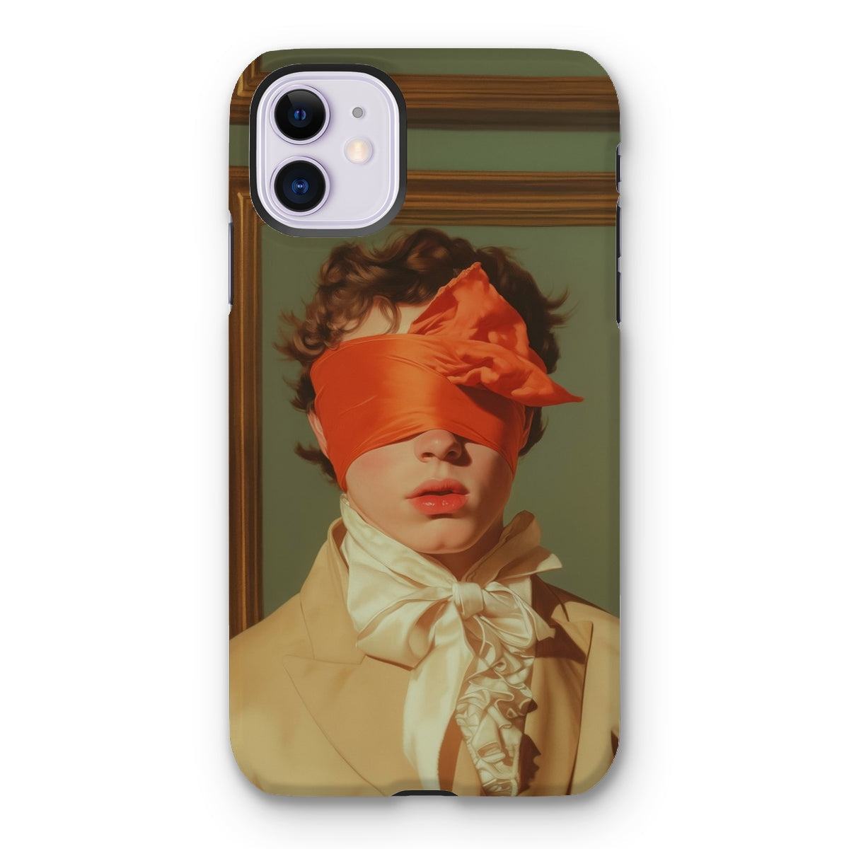 Boy Next Door - 18th Century Gay Erotica Iphone Case, 11 / Matte, Phone Case Portrait Person Red Blindfold