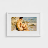 Boy on a Beach - Henry Scott Tuke Art Print / Canvas Cornish, Body’s Mute Architecture, Soft Umbers Lap Prints