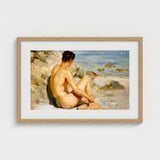 Boy on a Beach - Henry Scott Tuke Art Print / Canvas Cornish, Body’s Mute Architecture, Soft Umbers Lap Prints
