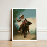 Boy on a Ram - Francisco De Goya Romanticism Art Print / Canvas Framed Classical-style Painting Young Ornate Attire Dark, Goya’s Prints