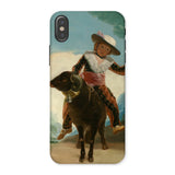 Boy on a Ram - Francisco De Goya Iphone Case, x / Matte, Phone Case Painting Child Ram