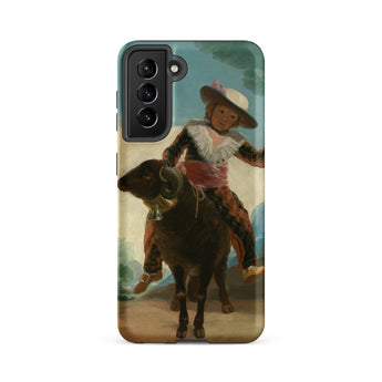Boy on a Ram - Francisco De Goya Samsung Case, Galaxy S21 Fe / Matte, Phone Case Classic Painting Child Ram