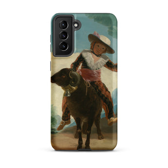Boy on a Ram - Francisco De Goya Samsung Case, Galaxy S21 Plus / Matte, Phone Case Classic Painting Child Ram