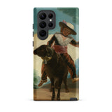 Boy on a Ram - Francisco De Goya Samsung Case, Galaxy S22 Ultra / Matte, Black Smartphone Case Classical Painting Child Ram