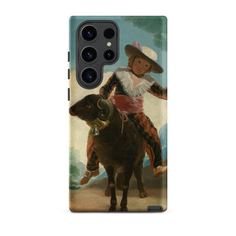 Boy on a Ram - Francisco De Goya Samsung Case, Galaxy S23 Ultra / Matte, Smartphone Case Classic Painting Child Ram