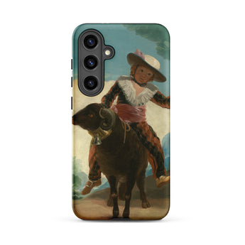 Boy on a Ram - Francisco De Goya Samsung Case, Galaxy S24 Plus / Matte, Smartphone Case Francisco Goya’s Boy Ram Painting