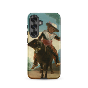 Boy on a Ram - Francisco De Goya Samsung Case, Galaxy S25 / Matte, Phone Case Painting Boy Goat