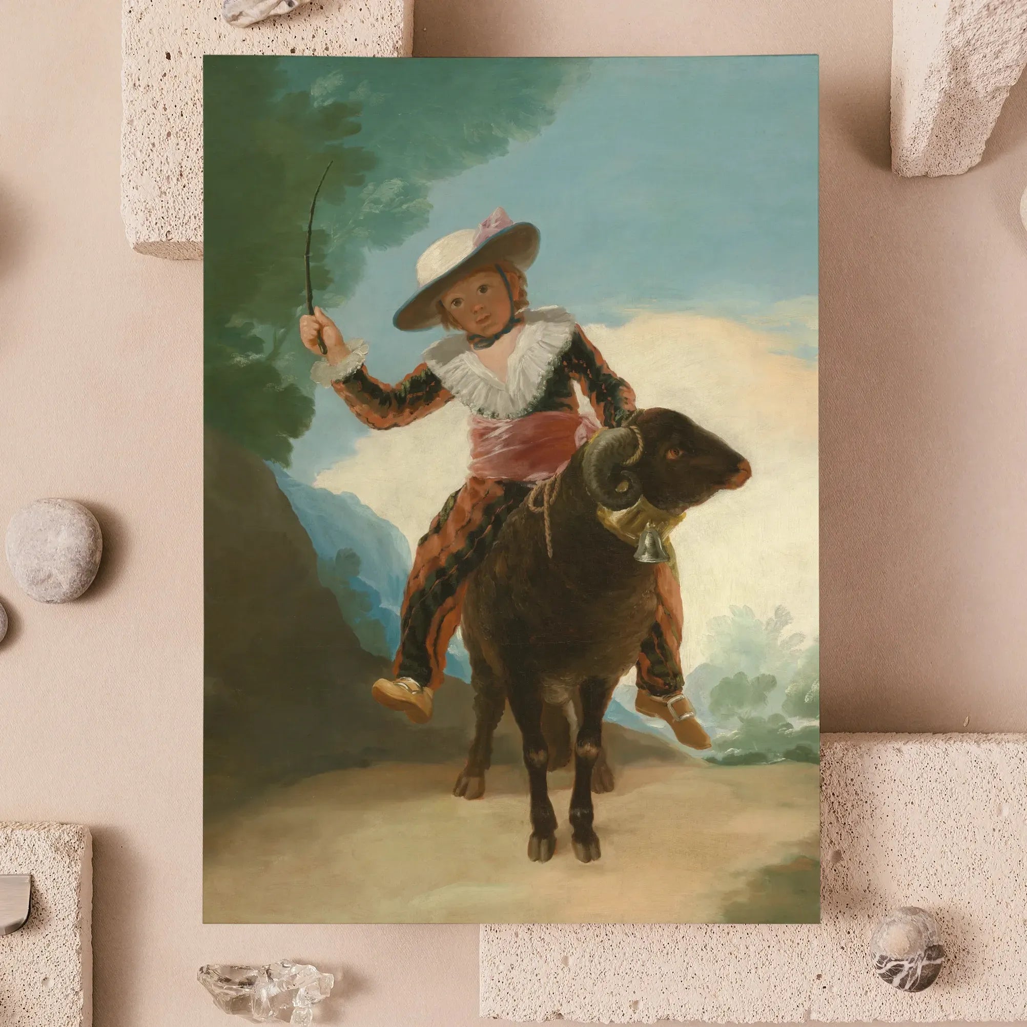 Boy On a Ram By Francisco Goya Greeting Card - Notebooks & Notepads - Aesthetic Art