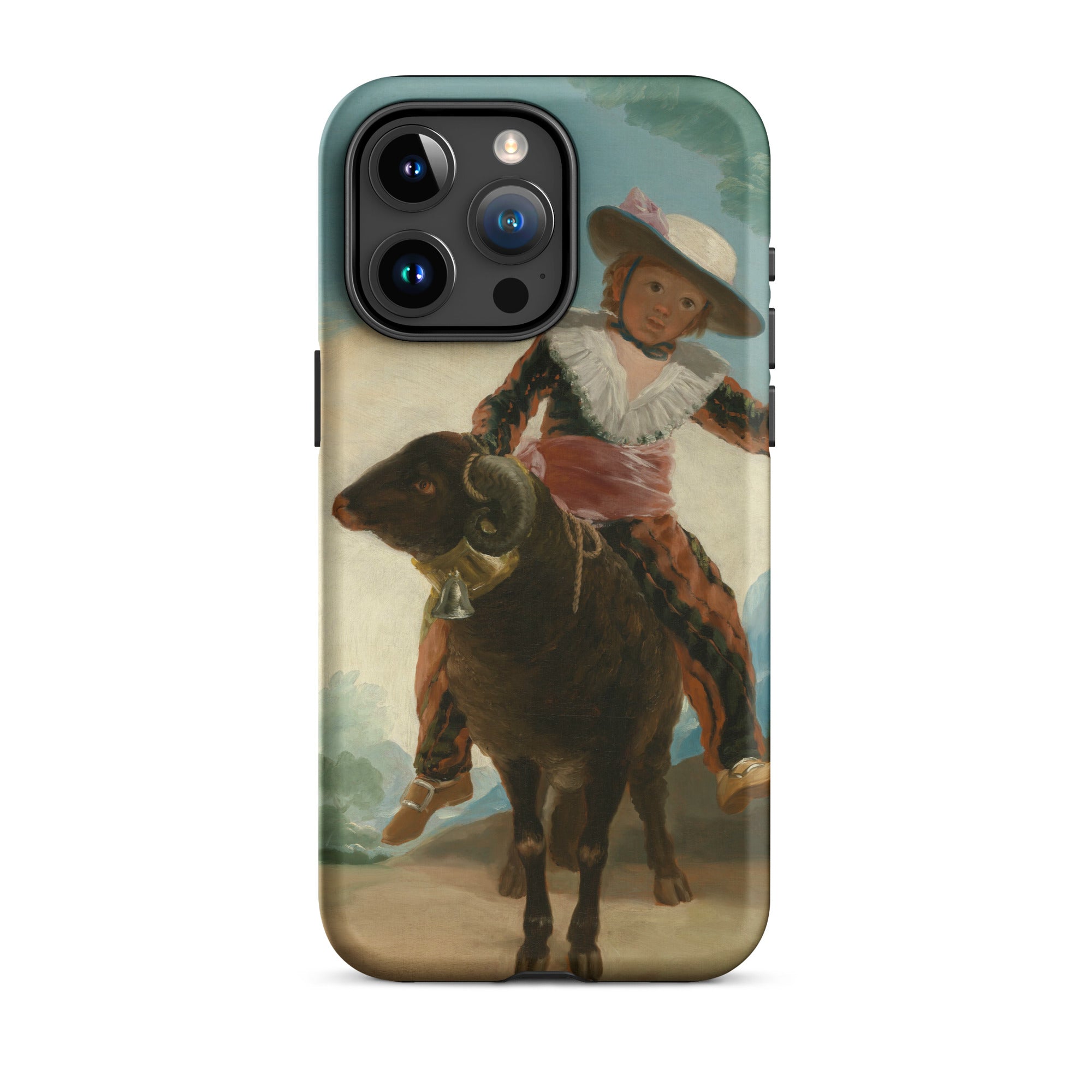 Boy on a Ram Francisco Goya Iphone Case, 15 Pro Max / Matte, Phone Case Painting Boy Ram