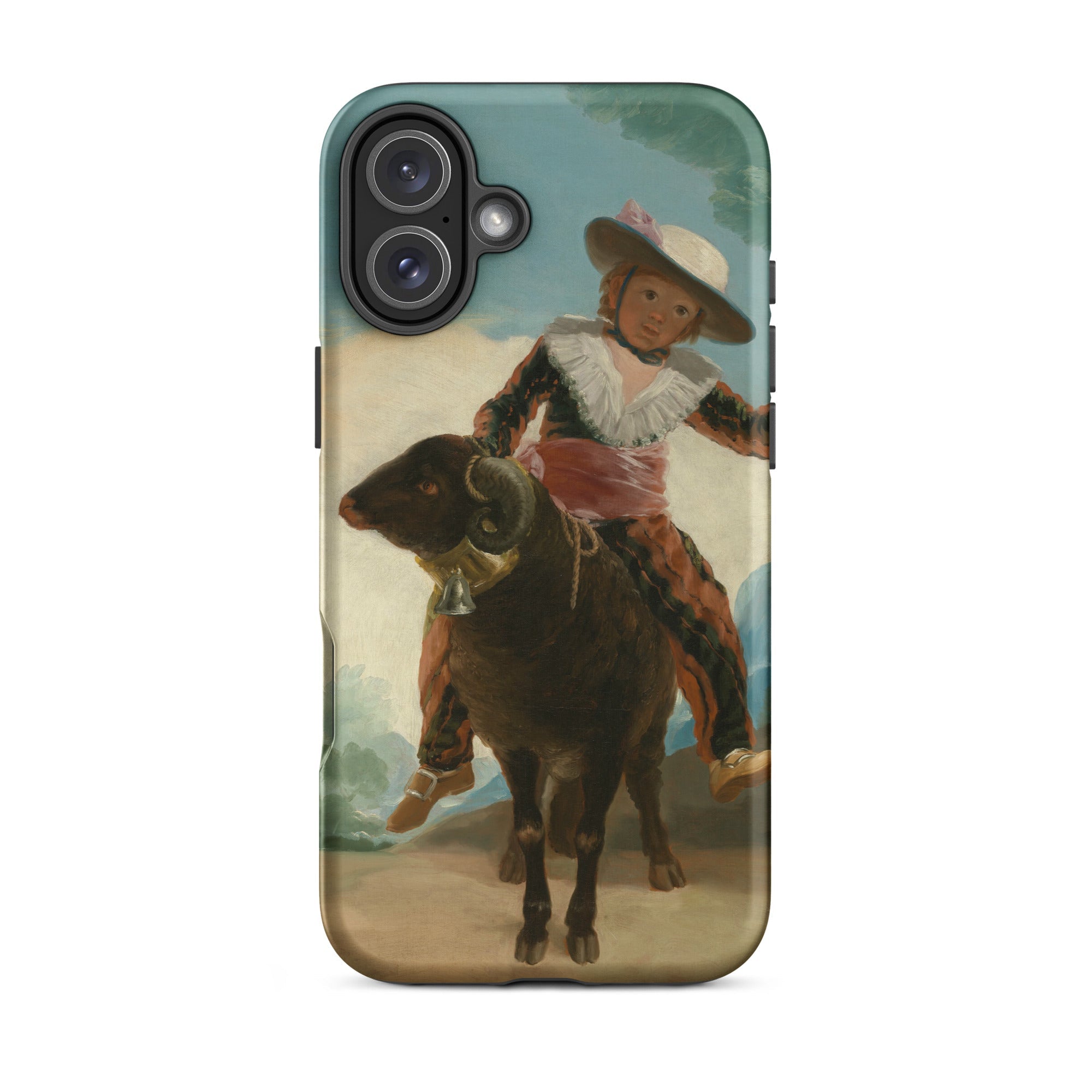 Boy on a Ram Francisco Goya Iphone Case, 16 Plus / Matte, Phone Case Painting Boy Ram