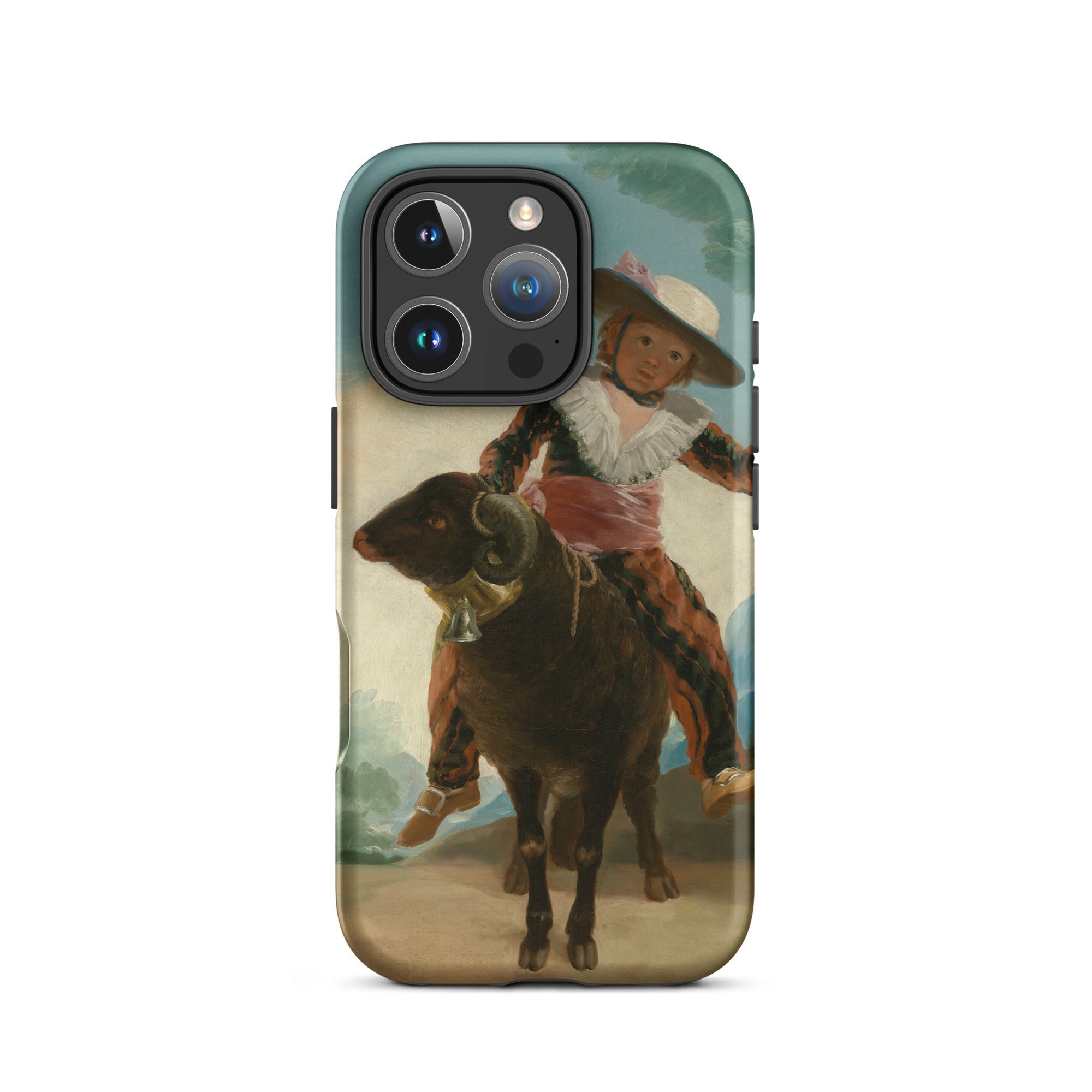 Boy on a Ram Francisco Goya Iphone Case, 16 Pro / Matte, Phone Case Painting Child Ram