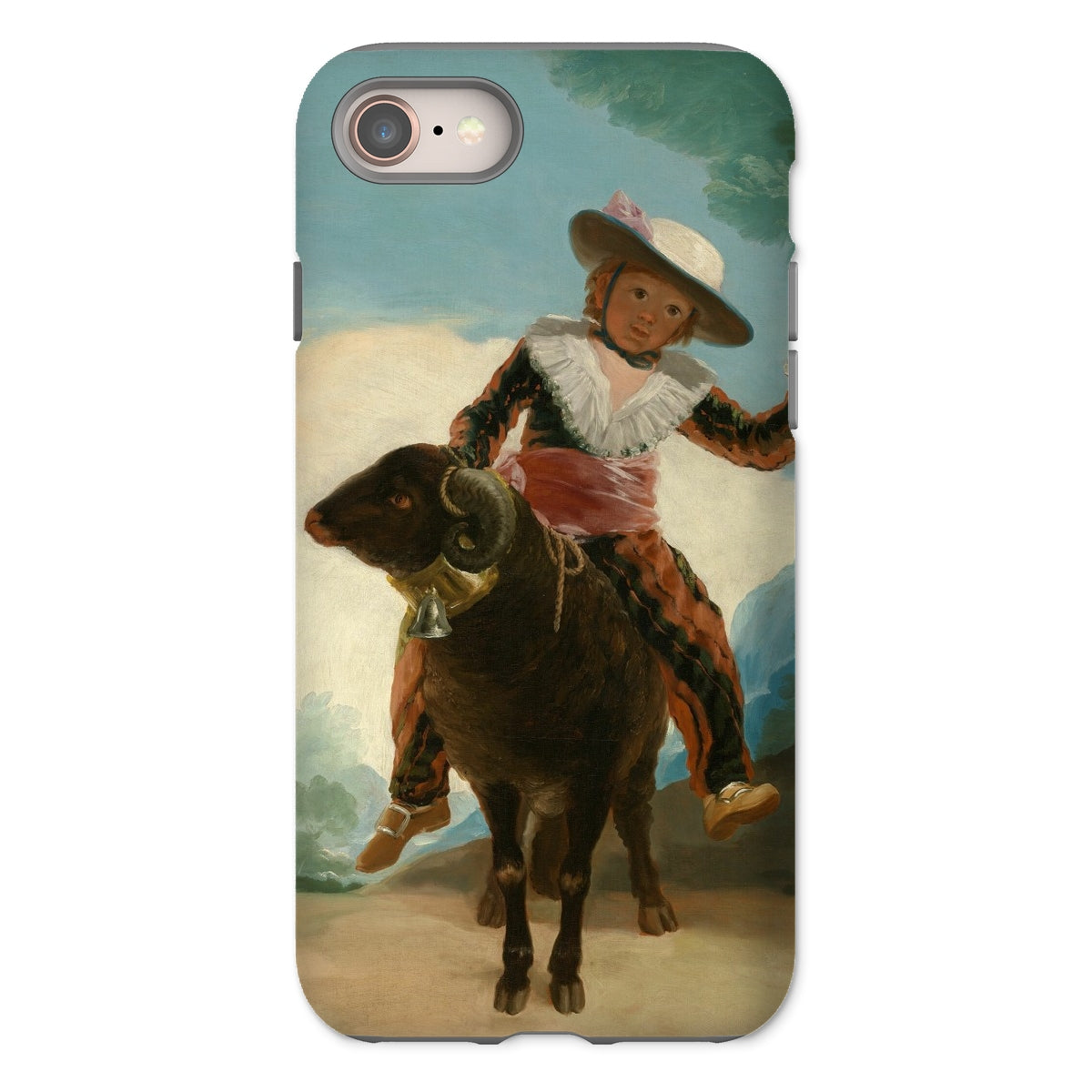 Boy on a Ram Francisco Goya Iphone Case, 8 / Matte, Phone Case Painting Child Ram