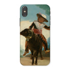 Boy on a Ram Francisco Goya Iphone Case, x / Matte, Phone Case Painting Child Ram
