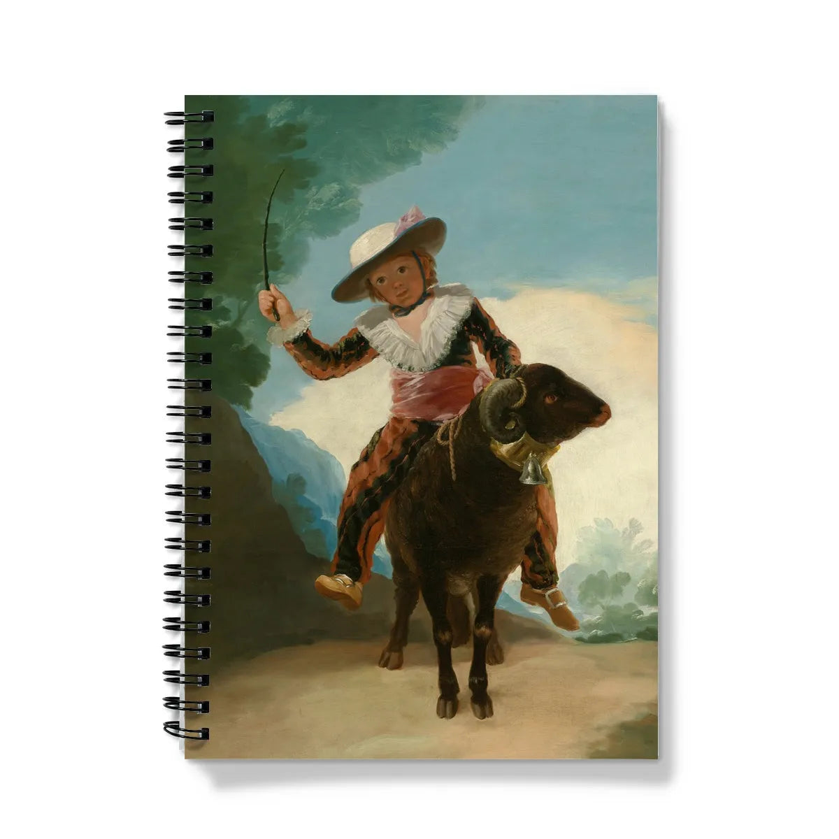 Boy On a Ram By Francisco Goya Notebook - A5 / Graph - Notebooks & Notepads - Aesthetic Art