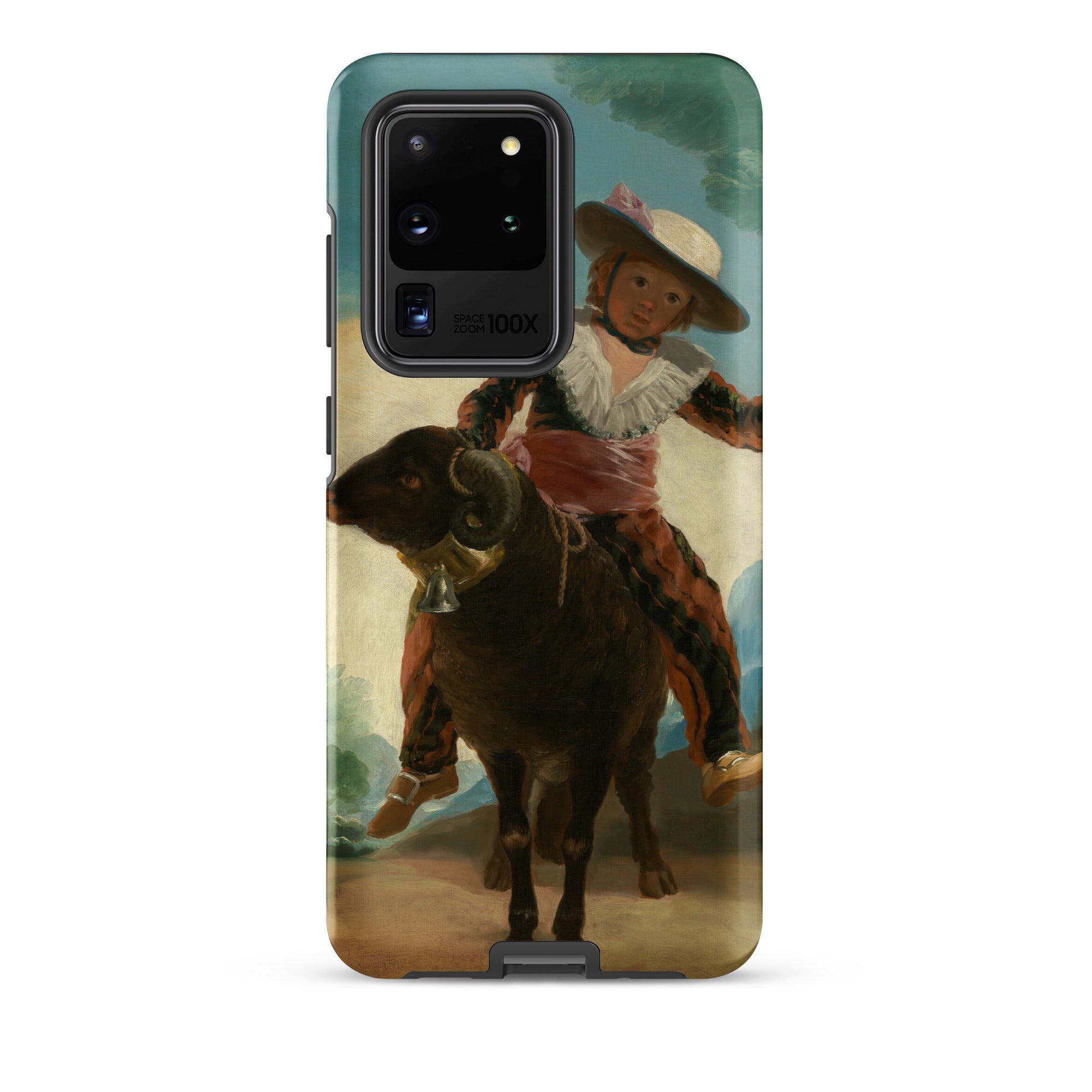 Boy on a Ram Francisco Goya Samsung Case, Galaxy S20 Ultra / Matte, Smartphone Case Classic Painting Child Goat