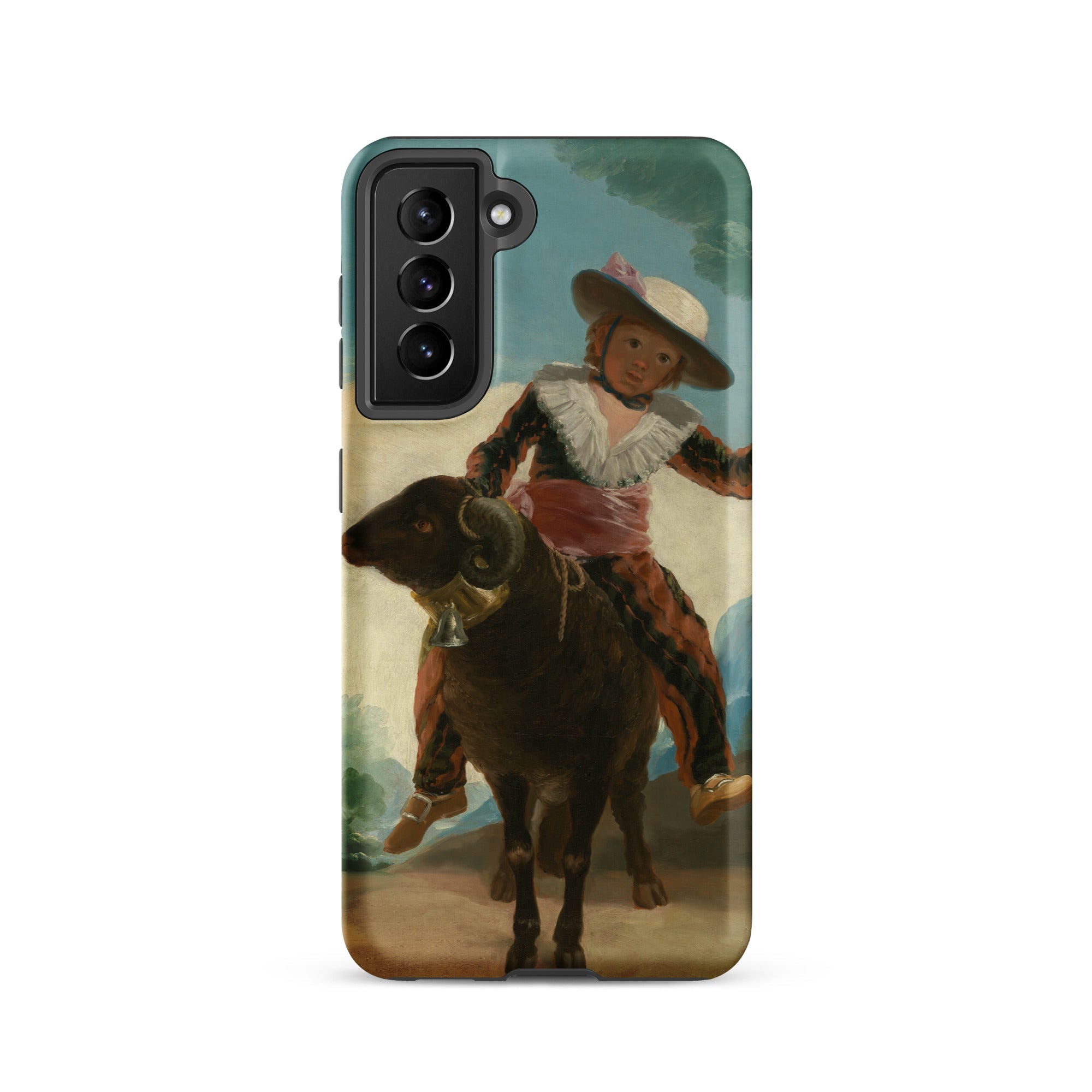 Boy on a Ram Francisco Goya Samsung Case, Galaxy S21 / Matte, Smartphone Case Classic Painting Child Ram
